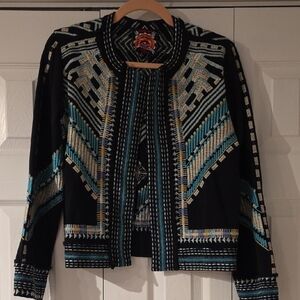 Johnny Was Oliver French Terry Mixed Media Jacket Size XS Never Worn